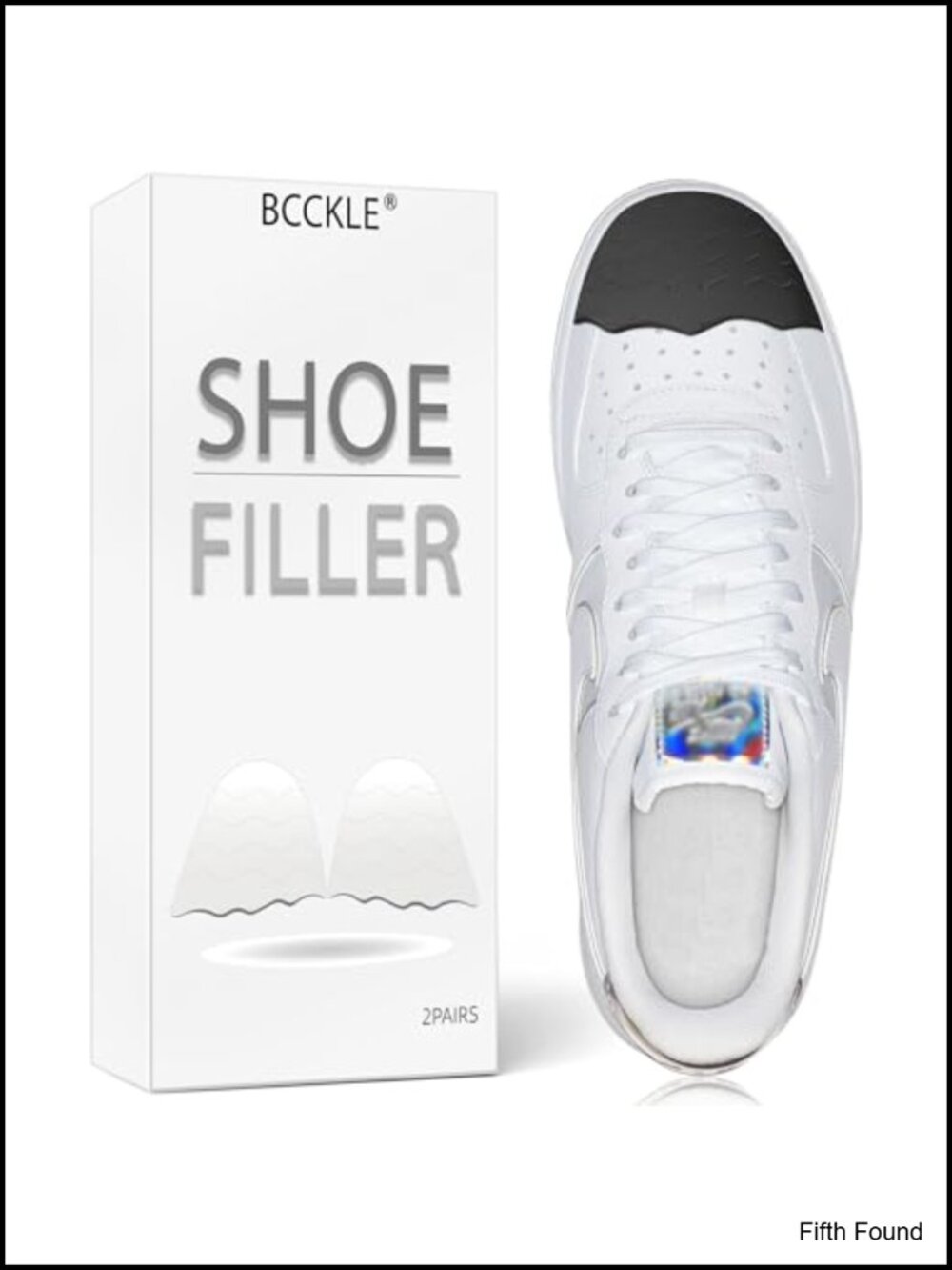 Shoe Filler Inserts Anti-Slip Toe Pads Memory Foam Loose Shoe Fit 2 Pairs